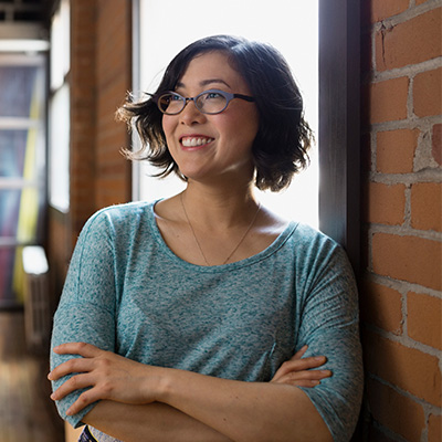 confident woman smiling