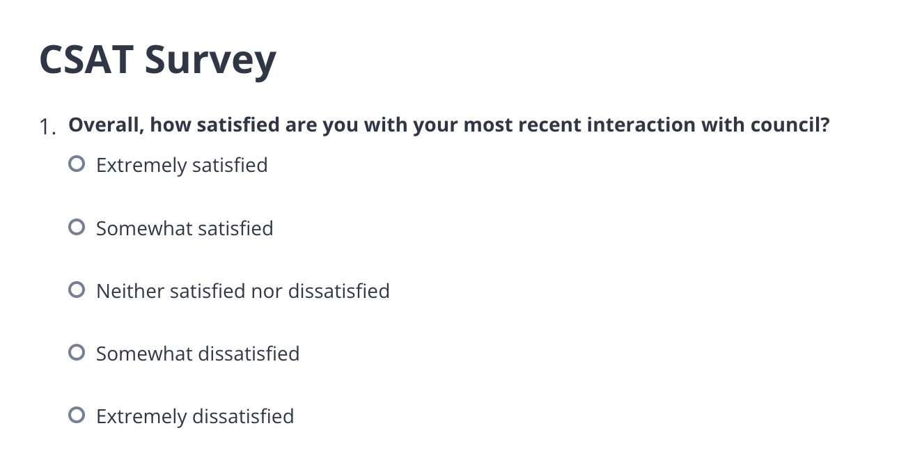 CSAT Survey